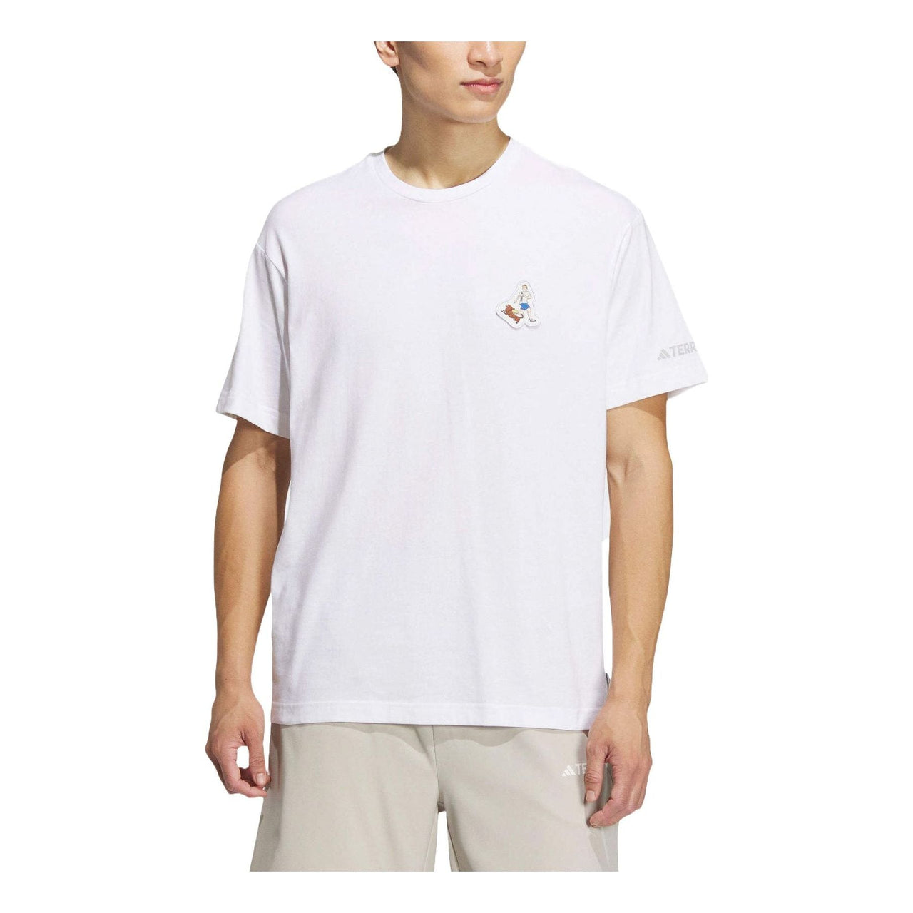 adidas Graphic Patch Polygiene T-shirt Asia Sizing 'White' IS0297