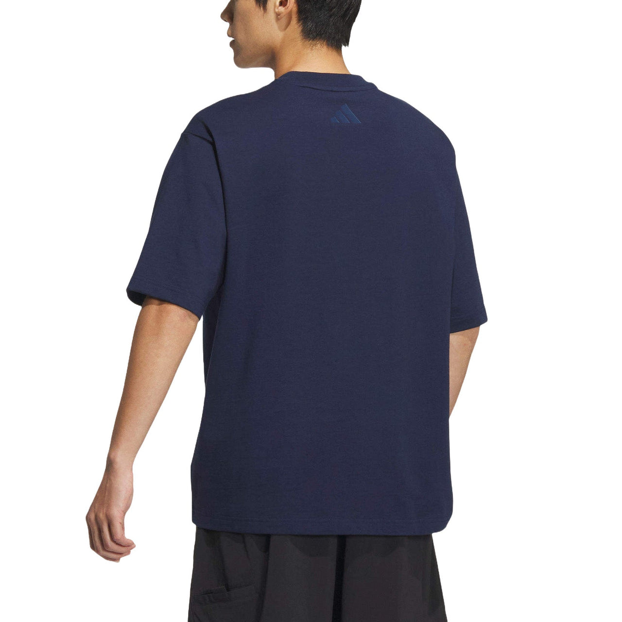 adidas MS Crewneck T-Shirt Asia Sizing 'Dark Blue' JN9473