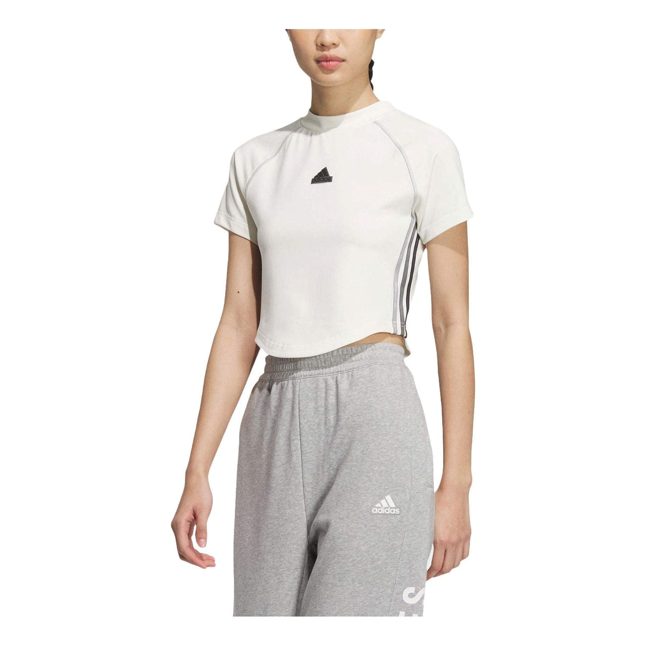 (WMNS) adidas Dance Crop T-Shirt Asia Sizing 'White' JJ1113