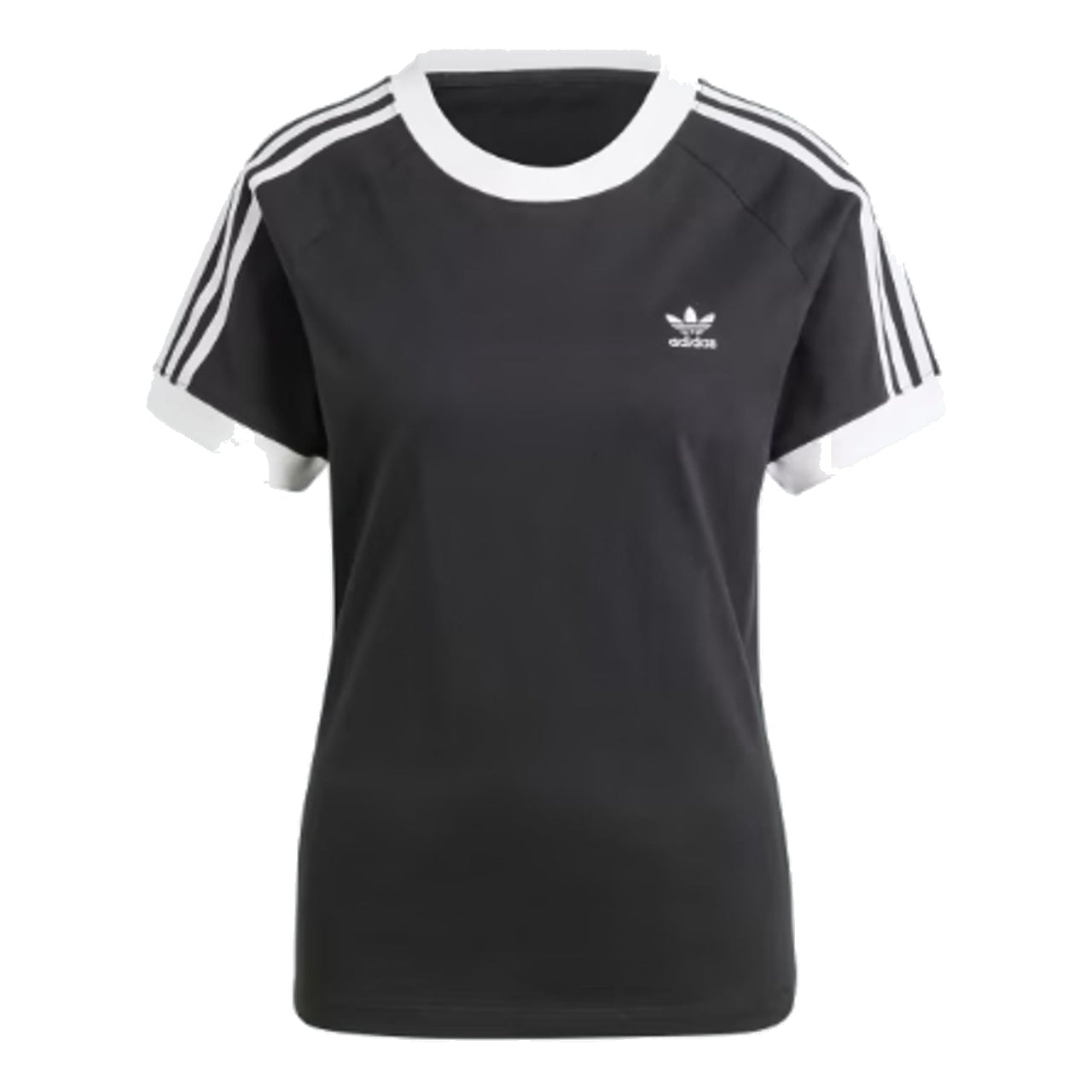 (WMNS) adidas Adicolor Classics Slim 3-Stripes T-Shirt Asia Sizing 'Black White' IK4051