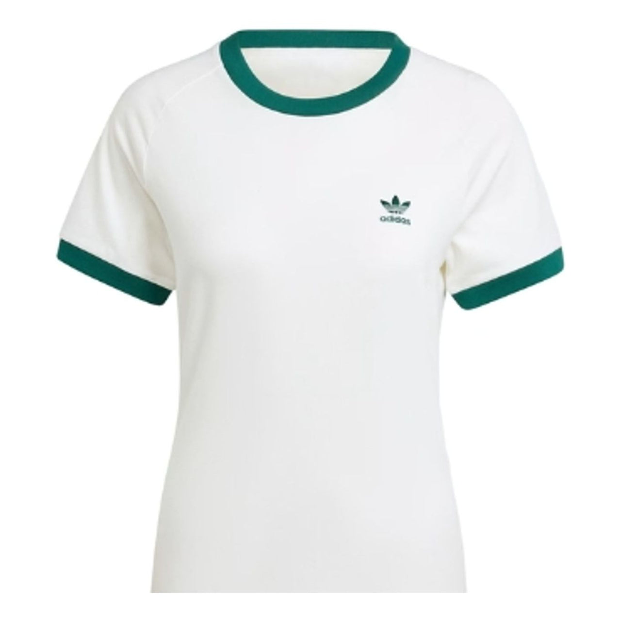 (WMNS) adidas originals Vrct Graphic T-Shirt Asia Sizing 'White Green' IN4110