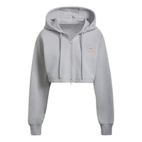 (WMNS) adidas By Stella McCartney Cropped Hoodie 'Grey' HA8961