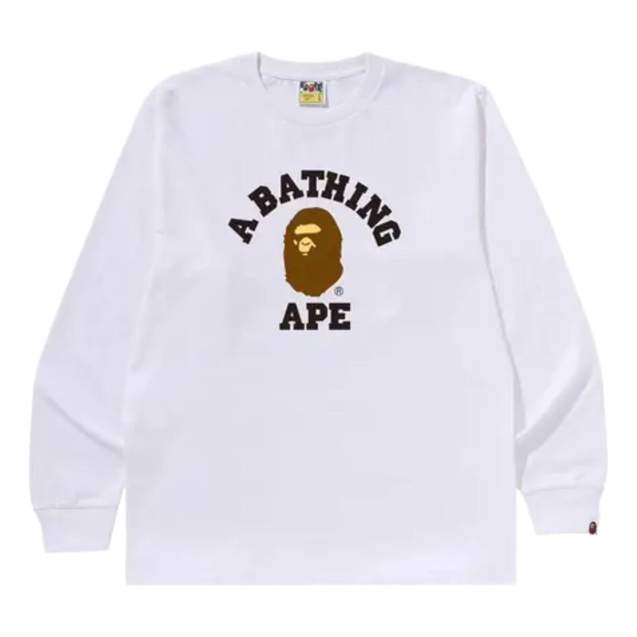 A Bathing Ape College Long-Sleeve T-Shirt 'White' 1M30111011-WHITE