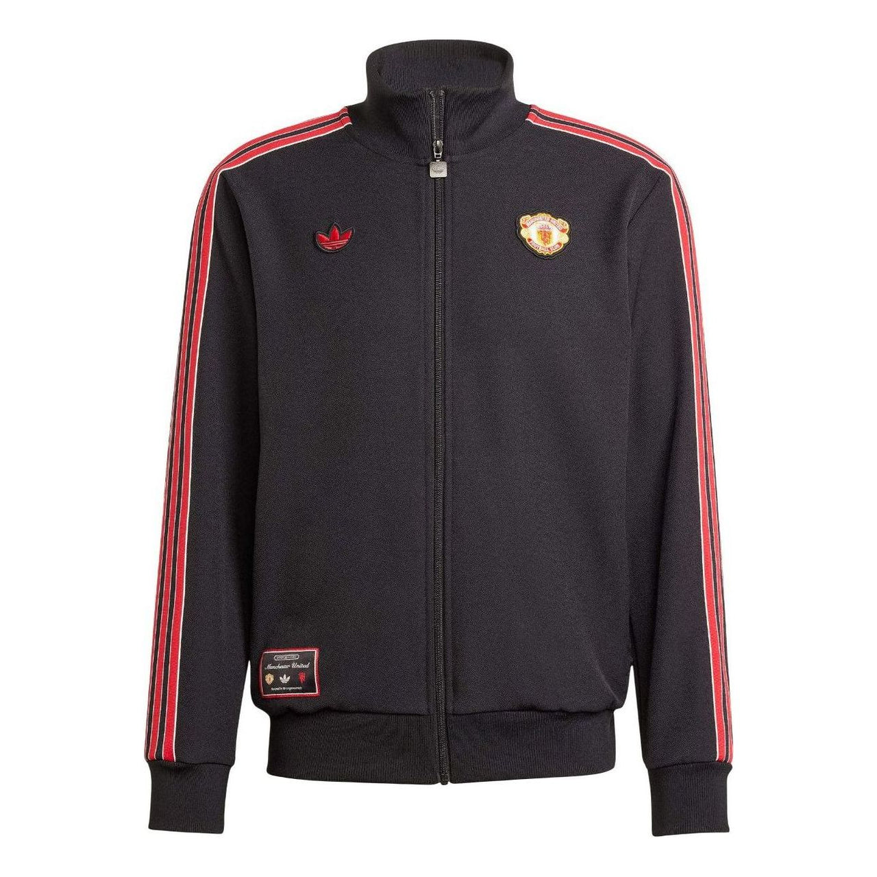 adidas Manchester United Terrace Icons Track Top Asia Sizing 'Black Red' JF0358
