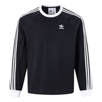 adidas Classic Long Sleeve T-shirt Asia Sizing 'Black White' KE5824