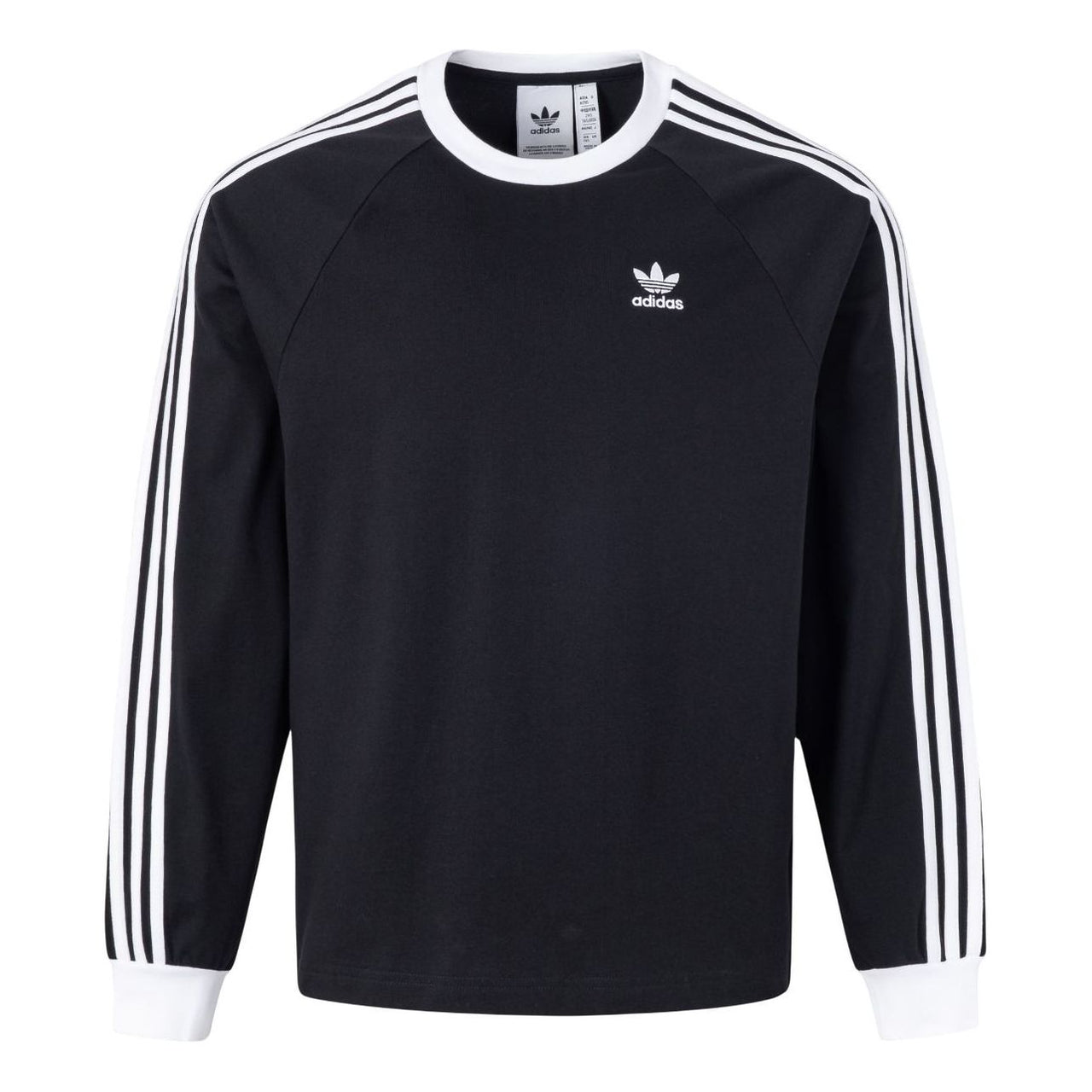 adidas Classic Long Sleeve T-shirt Asia Sizing 'Black White' KE5824