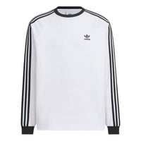 adidas Classic Long Sleeve T-shirt Asia Sizing 'White Black' KE5825