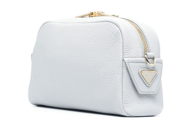 PRADA Deerskin Shoulder Bag Women's Light Blue