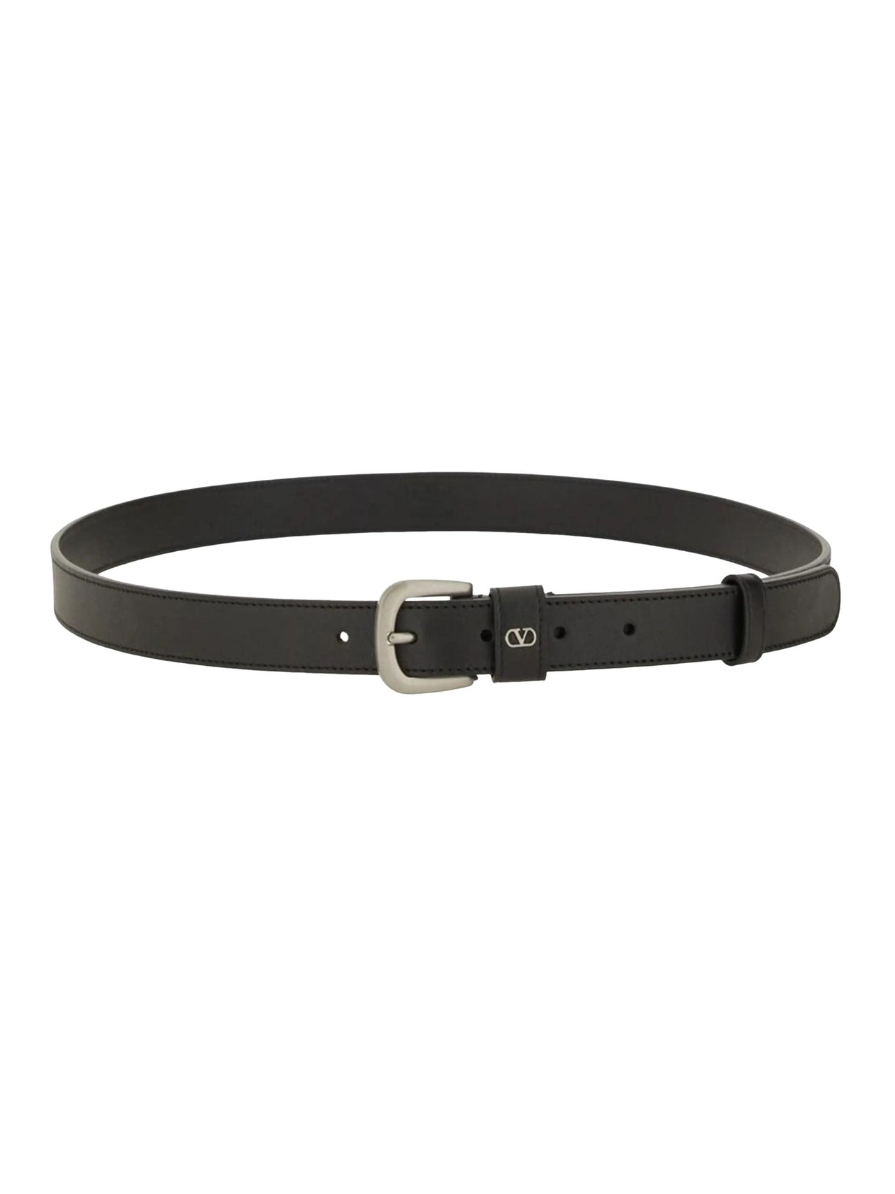 Valentino FW25 V Logo Signature Calfskin Belt 'Black' T0SM1XUG-0NO
