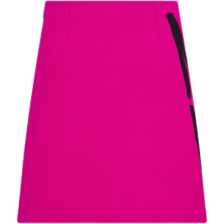 DIOR Casual Short Skirts Women's Plum Red