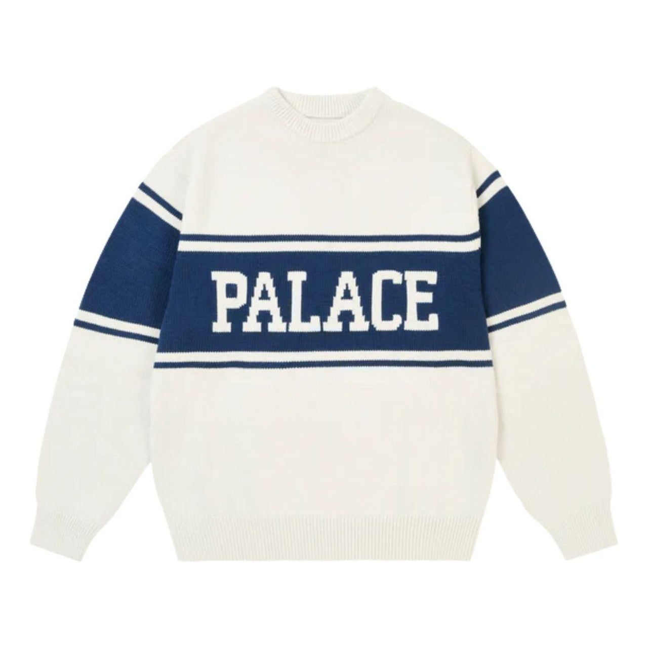 Palace College Stripe Knit 'White' P30KW046