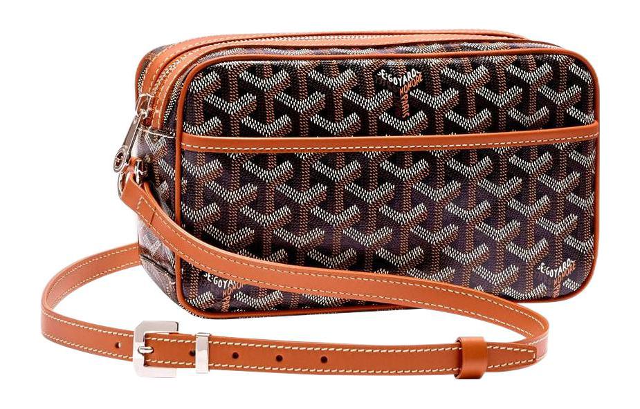 GOYARD Cap-Vert Canvas With Leather Camera Bag Shoulder Bag Crossbody Bag Small Size Unisex Brown/Pink