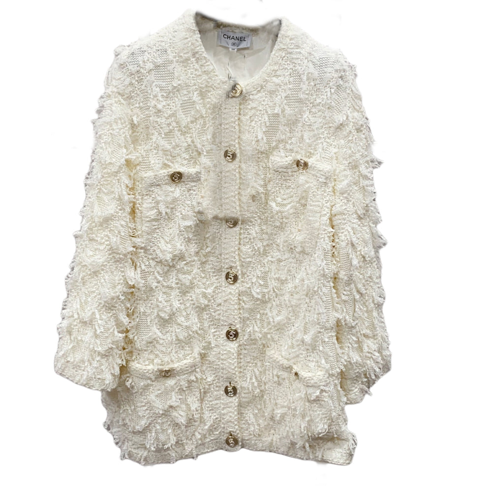 CHANEL Jackets Coats Women's White