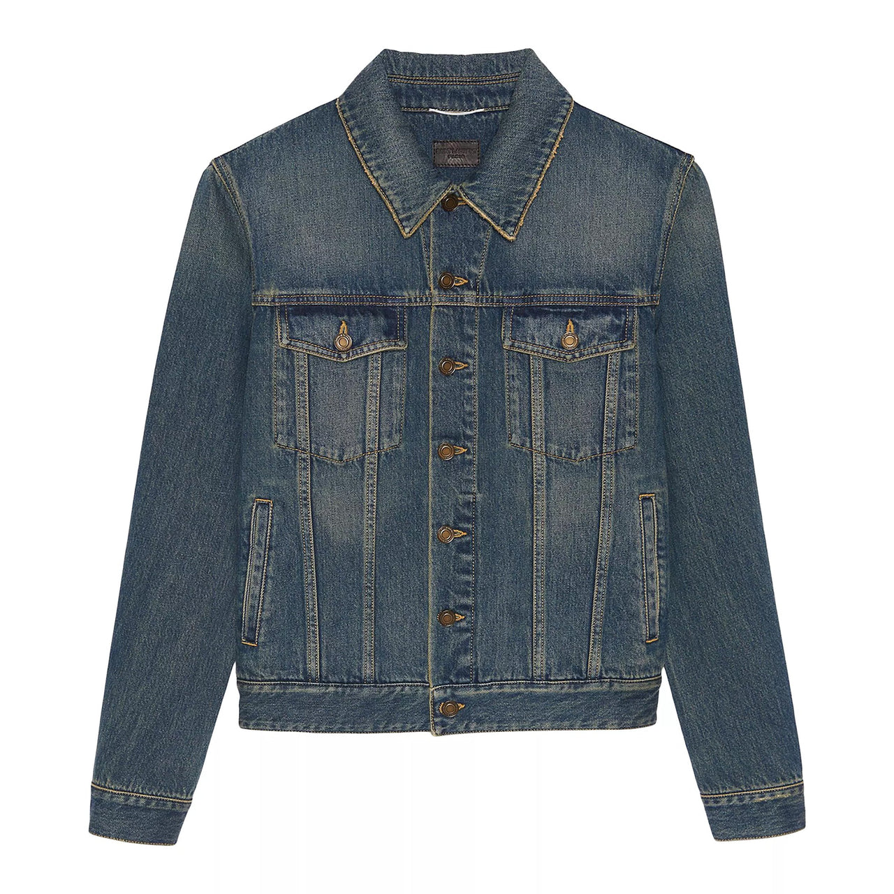 SAINT LAURENT Denim Jacket Men's Vintage Blue