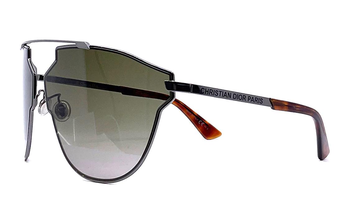 DIOR Acetate Metal Irregular Shape Sunglasses Unisex Black