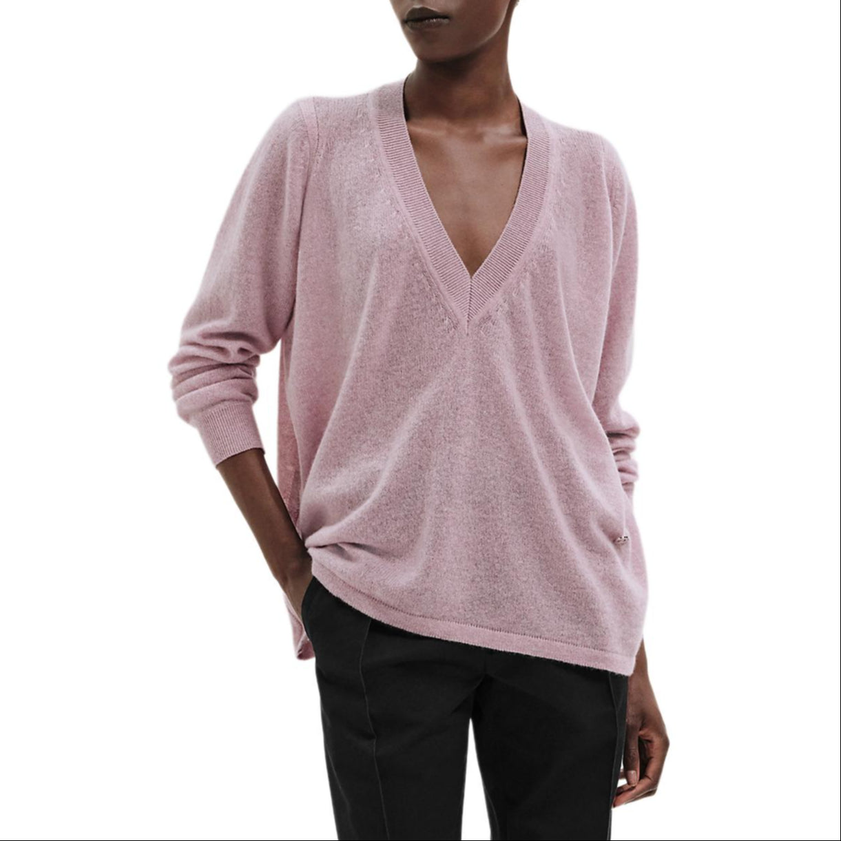 HERMES SS25 Cashmere Sweater Women's Light Rose