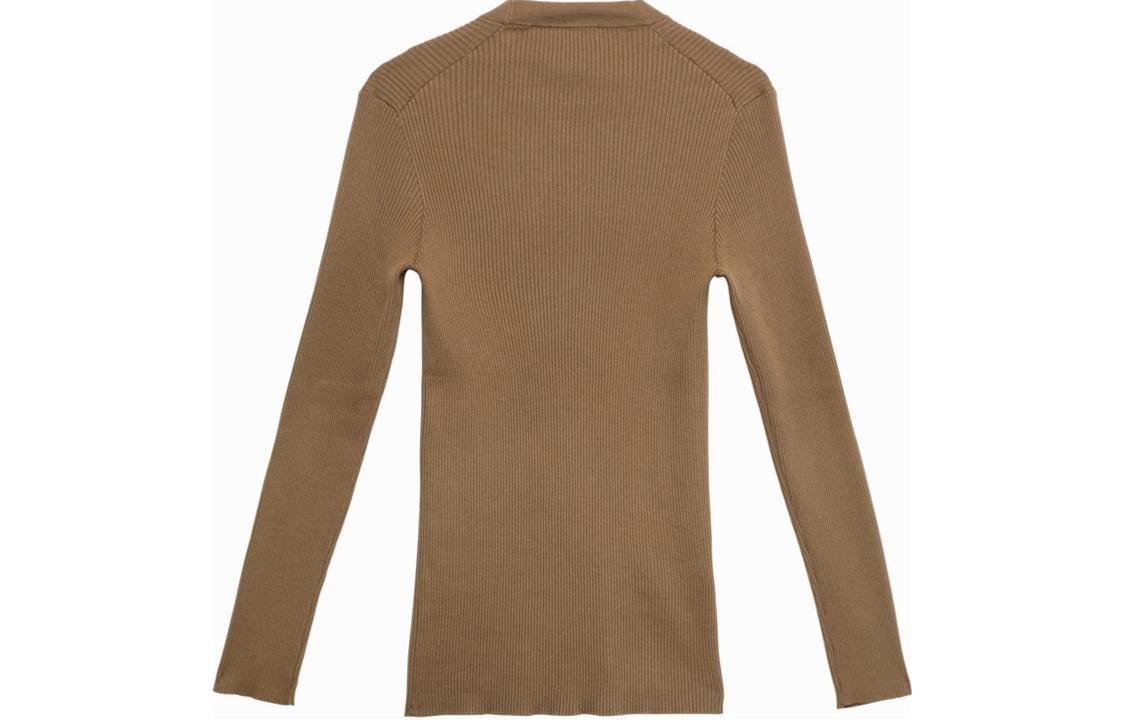 PRADA Enamel-Triangle Zipped Ribbed Cardigan