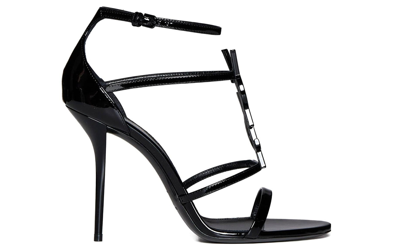 SAINT LAURENT One-Strap Sandals 10cm Women's Black