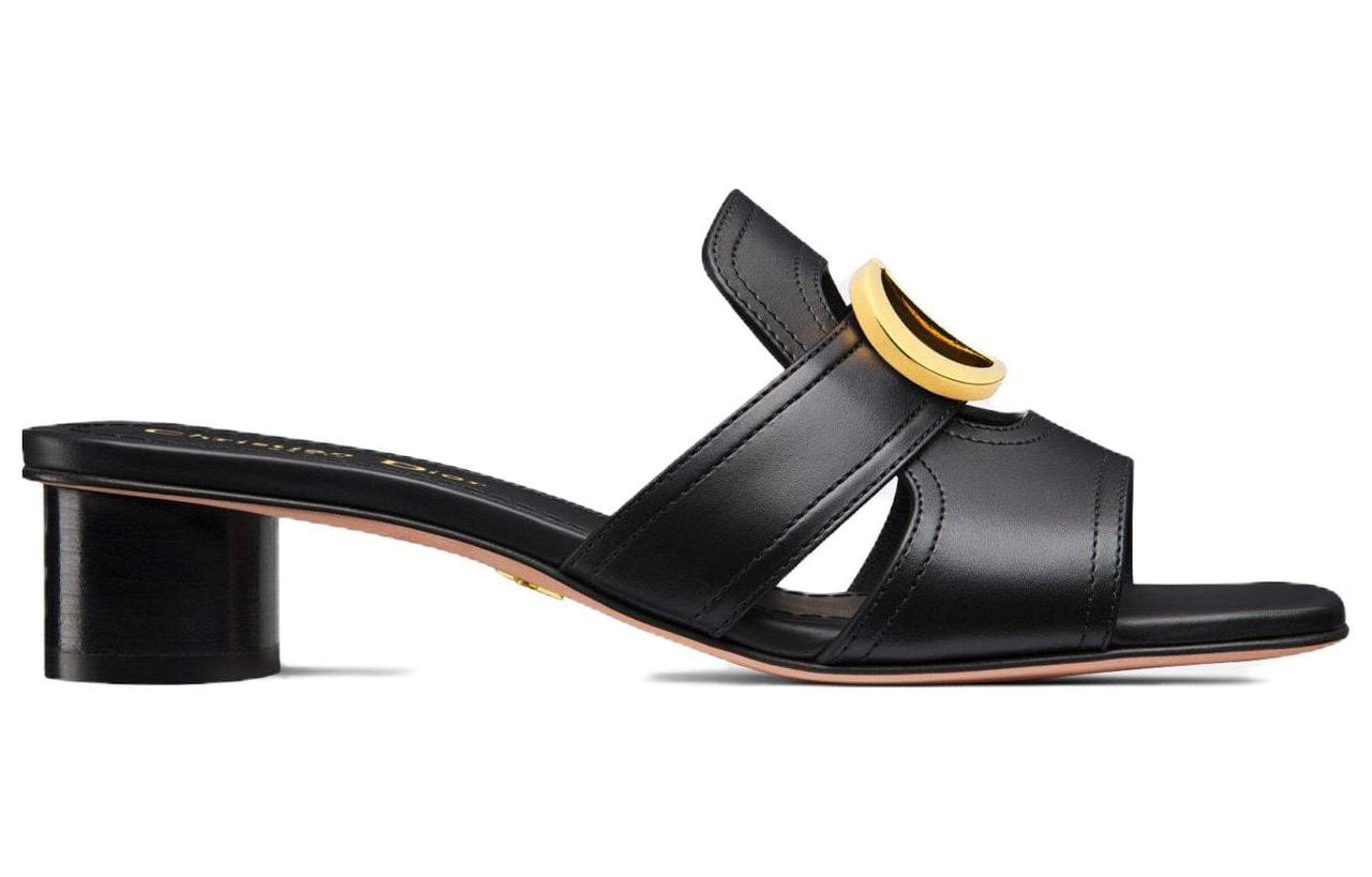 DIOR 30 Montaigne Quiet Slide Slippers Women's Black