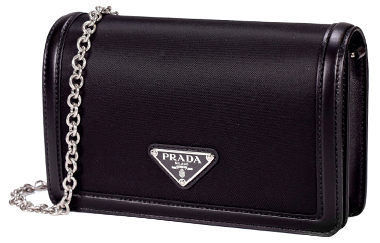 PRADA Cow Leather Crossbody Bag, Shoulder Bag Women's Black