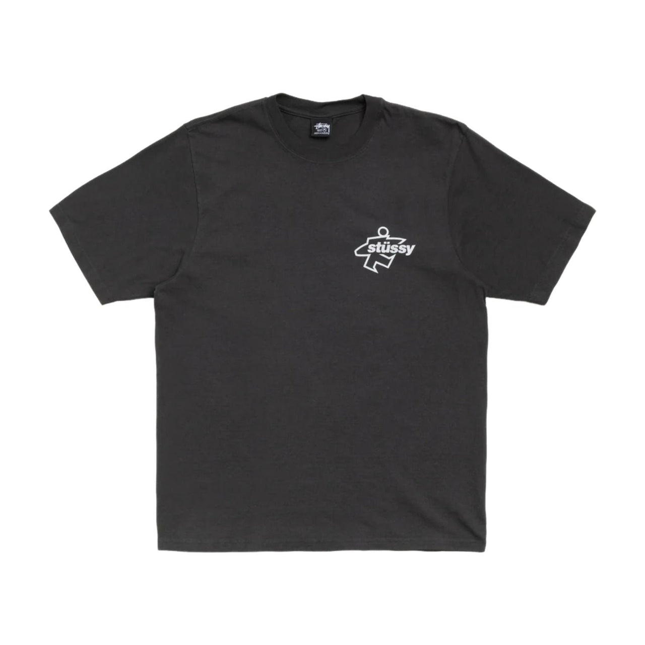 Stussy Surf Size T-Shirt Pigment Dyed 'Faded Black' 1905180-FADE