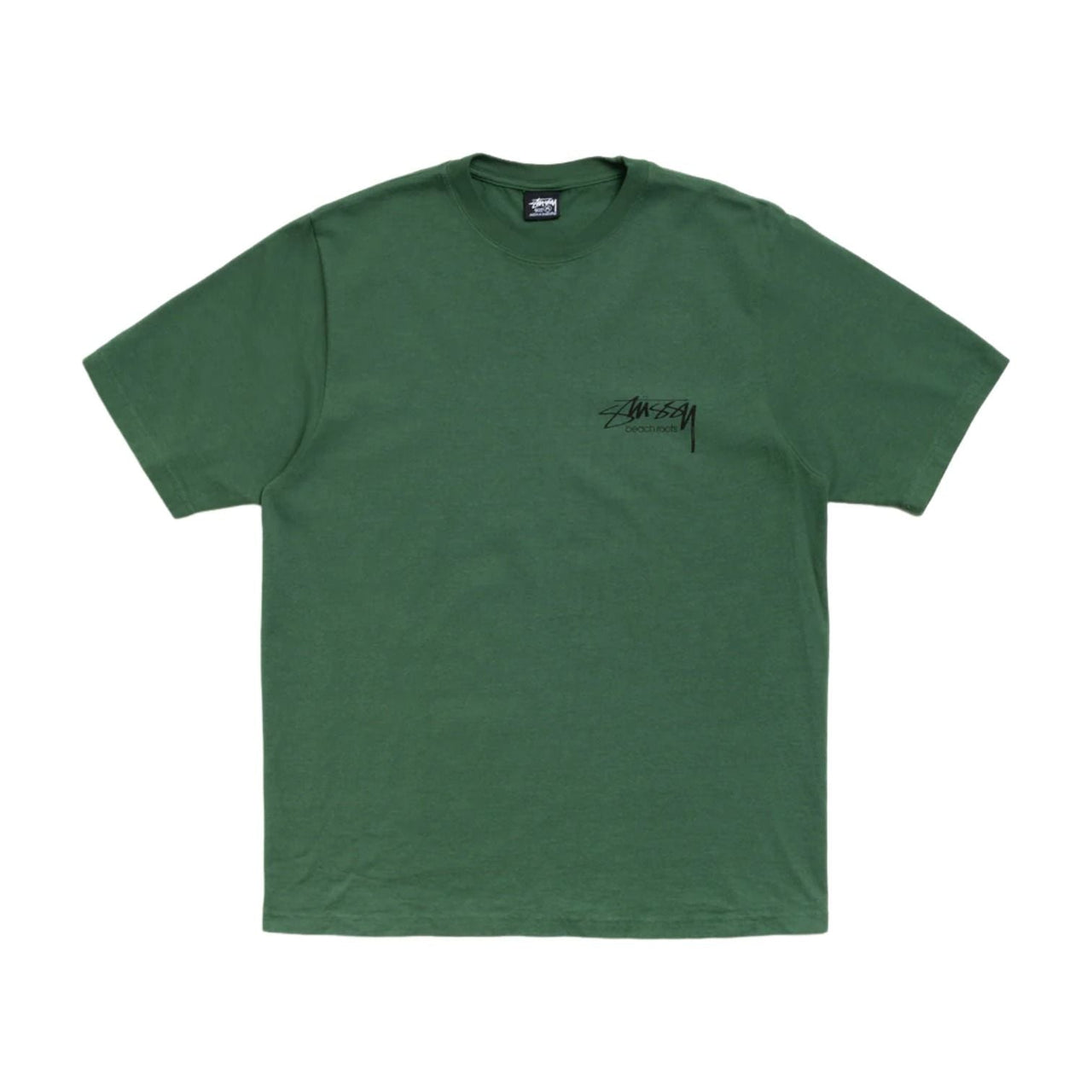 Stussy Beach Roots T-Shirt Pigment Dyed 'Pine' 1905198-PINE
