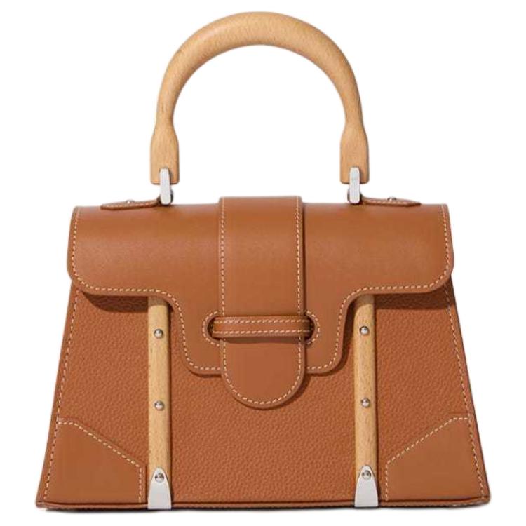 GOYARD Saigon Leather Shoulder Bag Crossbody Bag Handbag Mini Women's Tan