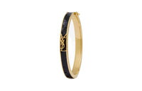 SAINT LAURENT Logo plaque Bangle Bracelet