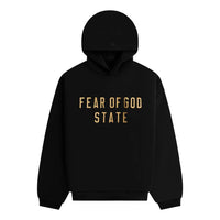 Fear of God Essentials SS25 Fleece Hoodie 'Black Yellow' 192BT246250F