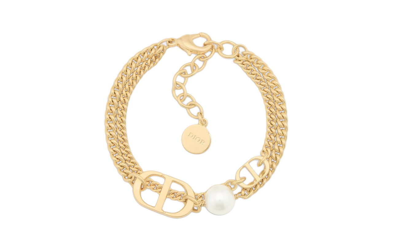 DIOR Metal, Resin, Pearl Bracelets Women's Gold