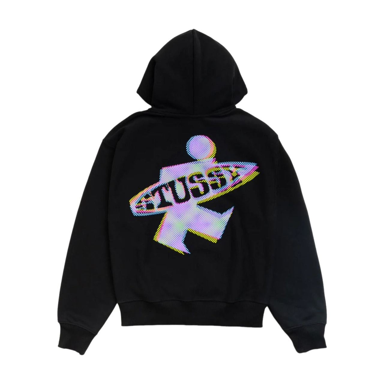 Stussy Dot Surf Puff Print Zip Hoodie 'Black' 1975195-BLAC