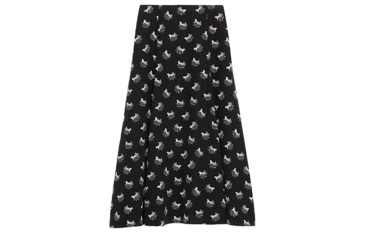 CELINE Casual Long Skirts Women's Black
