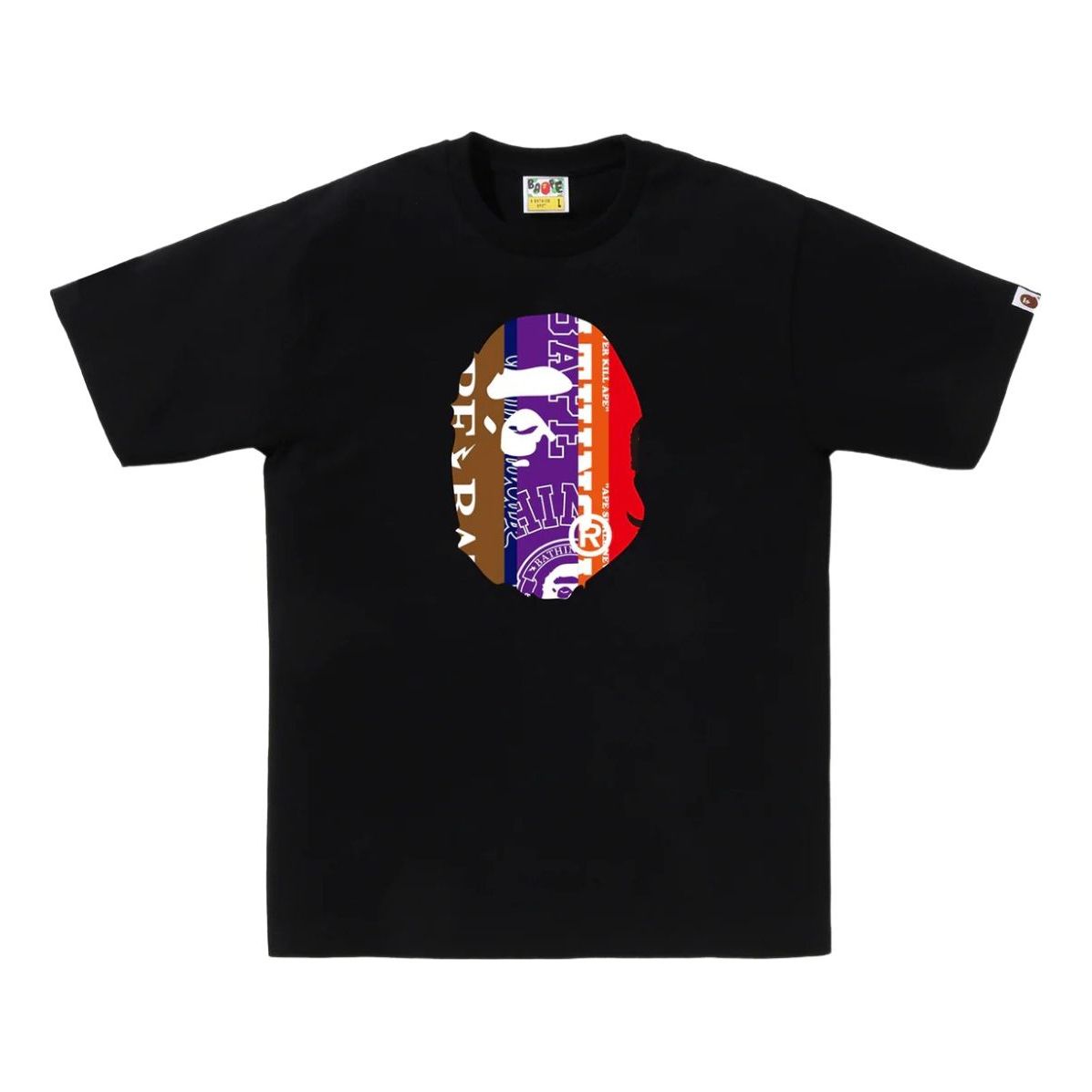 A Bathing Ape Fans Scarf Ape Head Tee 'Black' 1K30-110-313-BLACK