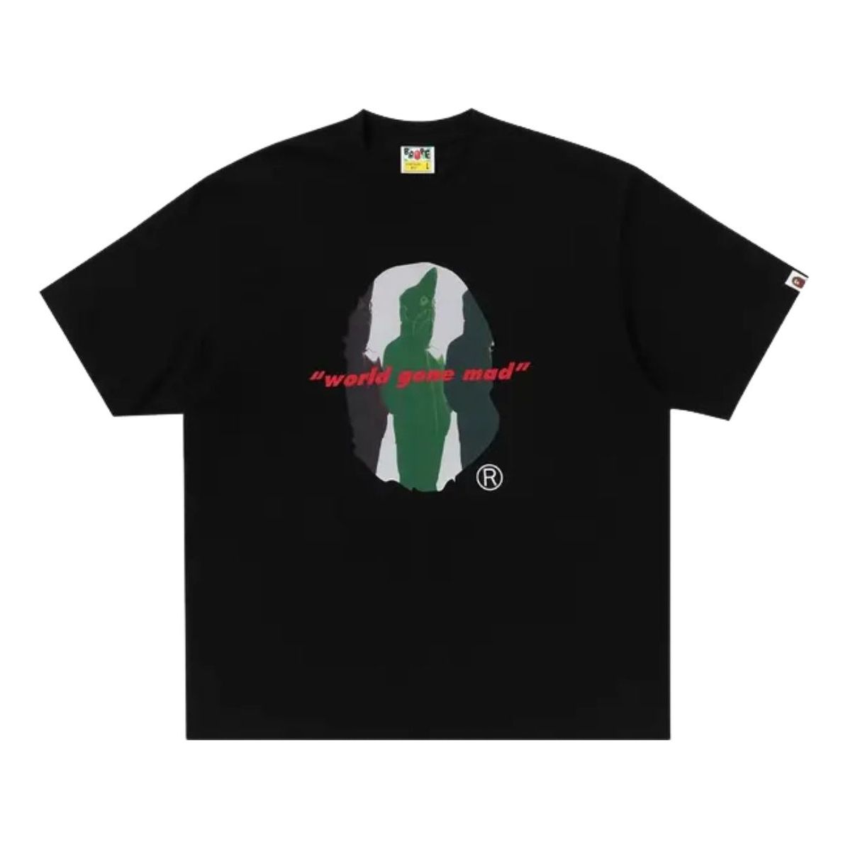 A Bathing Ape Shark Seijin Ape Head Relaxed Fit Tee 'Black' 1K30-110-328-BLACK