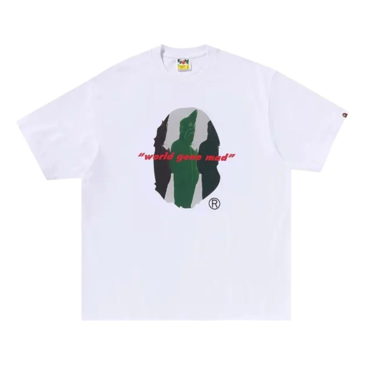 A Bathing Ape Shark Seijin Ape Head Relaxed Fit Tee 'White' 1K30-110-328-WHITE