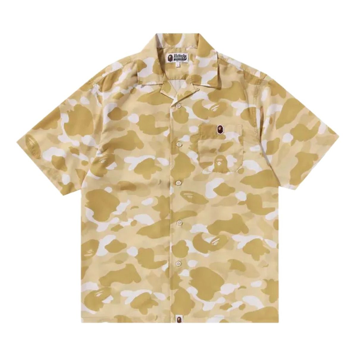 A Bathing Ape Color Camo Ape Head One Point Shirt 'Yellow' 1K30-132-001-YELLOW