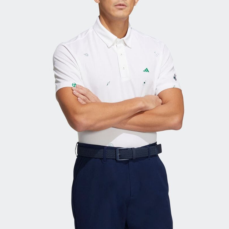 adidas Play Green Monogram Polo Shirt 'White' HT6843