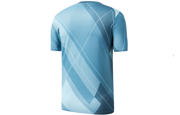 FILA Athletics Logo Colorblock Professional Sports Short Sleeve Blue A11M031115F-DB