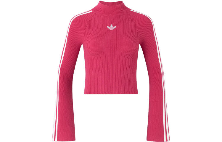 (WMNS) adidas Originals Premium Knit Turtleneck Top Asia Sizing 'Pink' JI7060