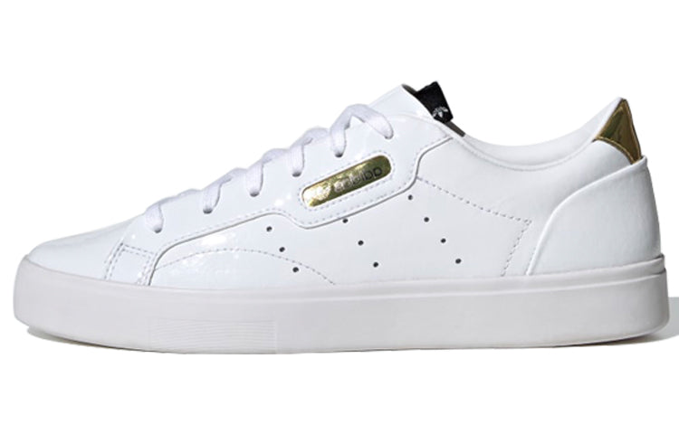 (WMNS) adidas originals Sleek White/Black/Gold FV3403