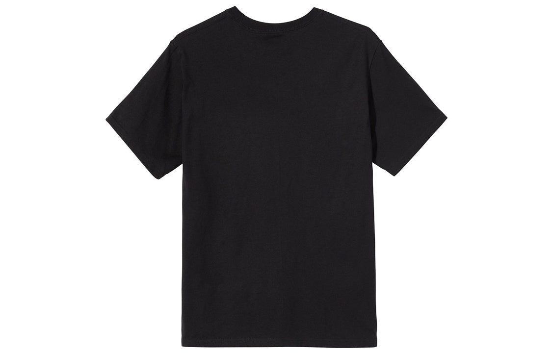 Stussy Flames Tee Printing Round Neck Short Sleeve Unisex Black 1904571