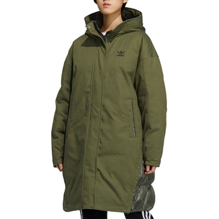 (WMNS) adidas Long Padded Down Jacket 'Olive Green' HF1586