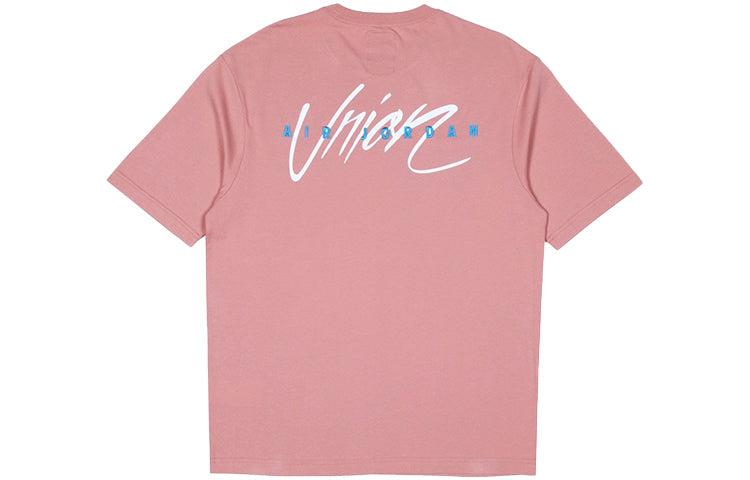 Air Jordan x Union LA Dunk Printing Sports Round Neck T-Shirt Asia Sizing 'Pink' CZ1458-695