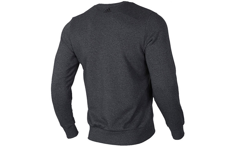 adidas logo Printing Camouflage Loose Sports Round Neck Pullover Gray FJ0222