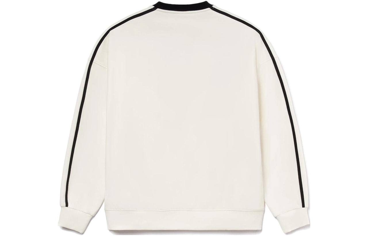 Li-Ning Striped Graphic Sweatshirt 'Creamy White Black' AWDT581-7