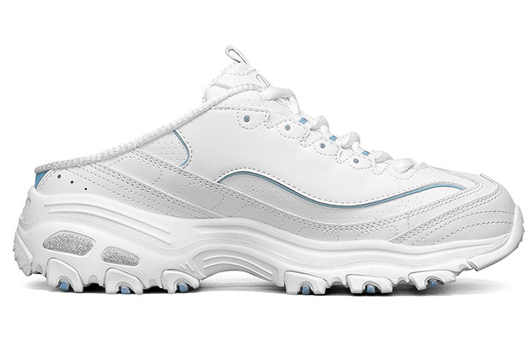 (WMNS) Skechers D'Liltes Fashion Casual Running Shoes White 11958-WLB