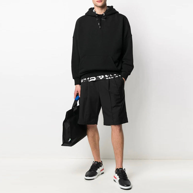 Men's PALM ANGELS SS21 Logo Pattern Printing Black PMBB036R21FLE0021010