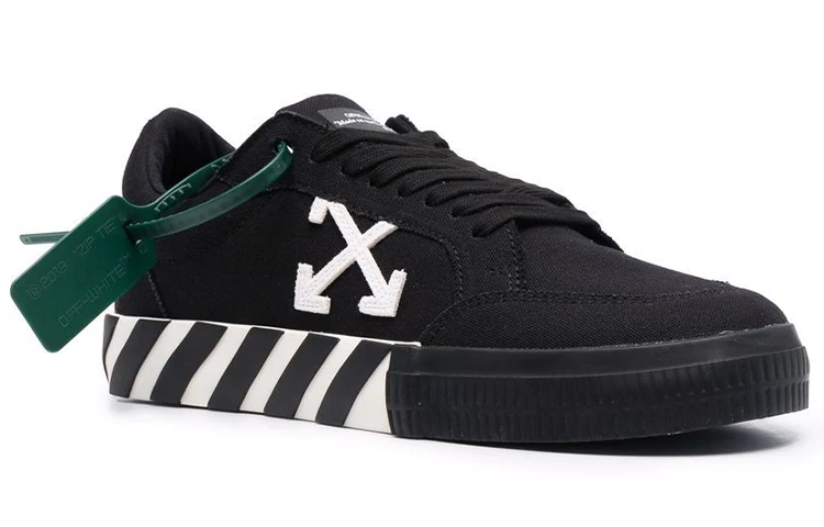 Off-White Vulcanized Low Canvas 'Black White' OMIA085C99FAB0011001