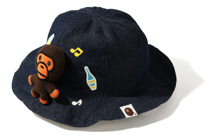 A BATHING APE BABY MILO Bucket Hat K Denim-Blue 2H80-567-805