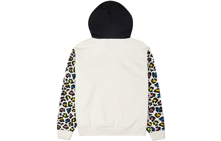 (WMNS) Converse Rainbow Leopard Print Pullover Hoodie 'Off White' 10023080-A01